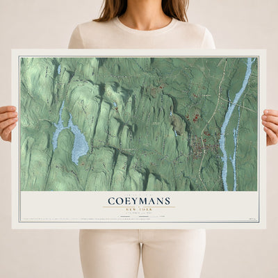 Coeymans, New York map print, 18" x 24" Archival Matte Print mockup