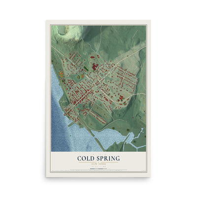 Cold Spring, New York map print, 12" x 18" Archival Matte Print mockup