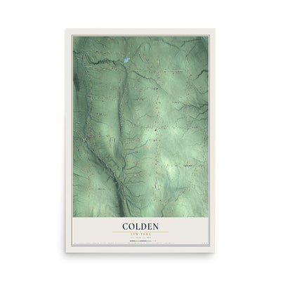 Colden, New York map print, 12" x 18" Archival Matte Print mockup