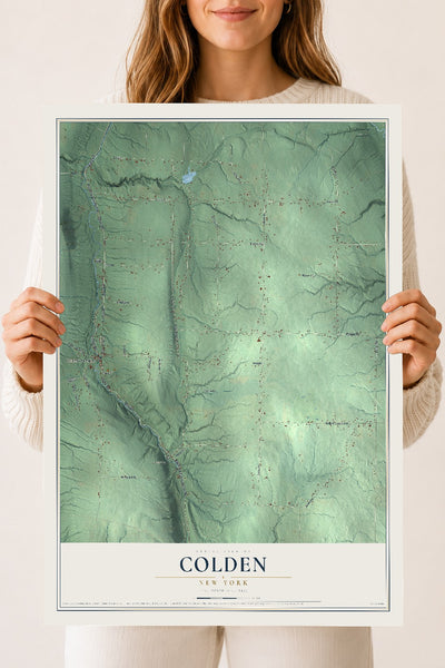 Colden, New York map print, 18" x 24" Archival Matte Print mockup