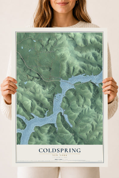 Coldspring, New York map print, 18" x 24" Archival Matte Print mockup
