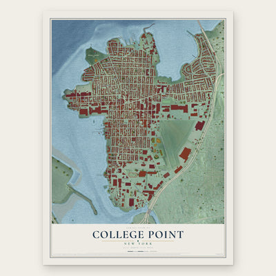 College Point, New York map print, the full design