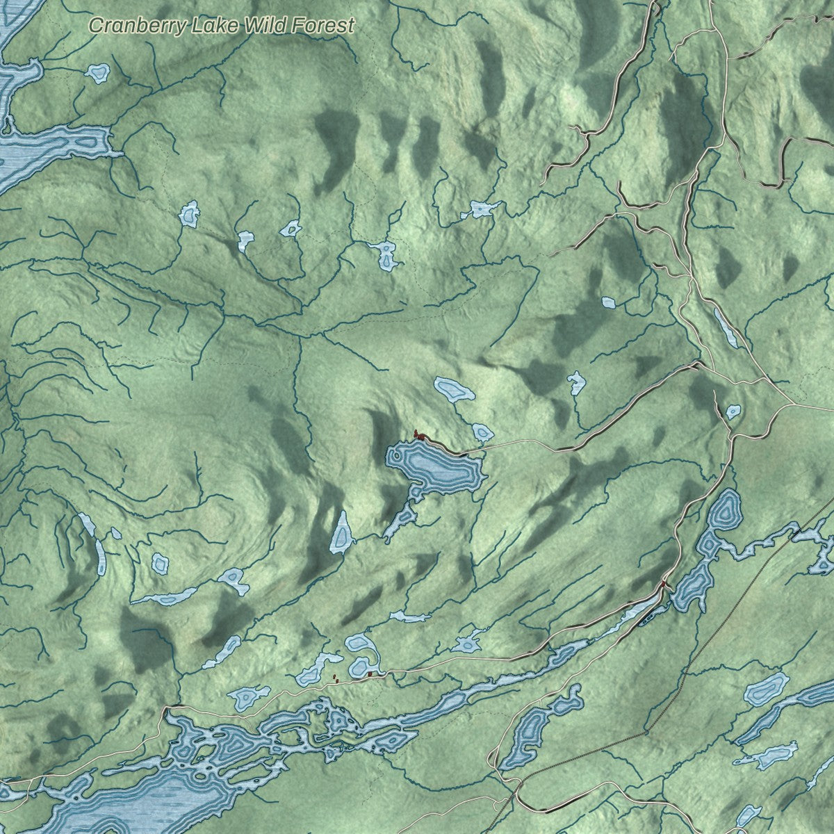 Close-up 1 of the Colton, New York map artwork