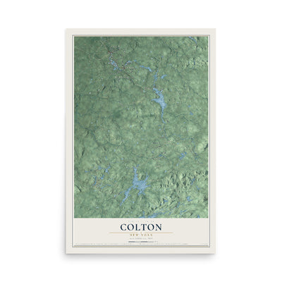 Colton, New York map print, 12" x 18" Archival Matte Print mockup