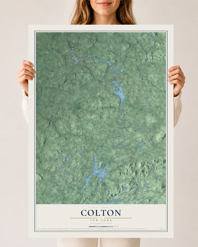Colton, New York map print, 24" x 36" Archival Matte Print mockup