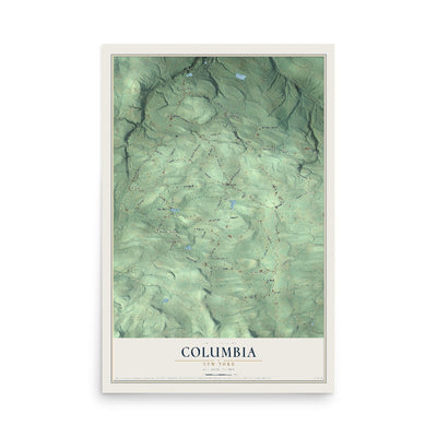 Columbia, New York map print, 12" x 18" Archival Matte Print mockup