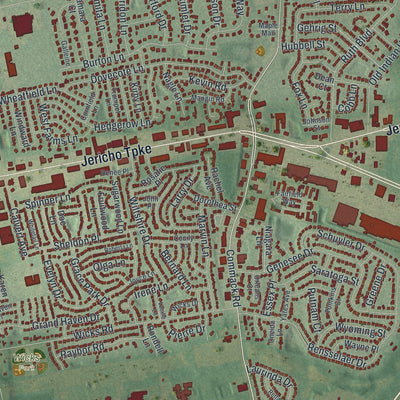 Close-up 1 of the Commack, New York map artwork