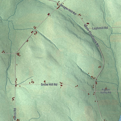 Close-up 1 of the Conewango, New York map artwork