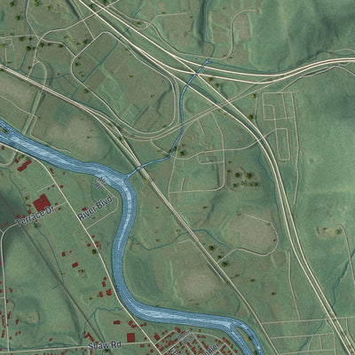 Close-up 1 of the Conklin, New York map artwork