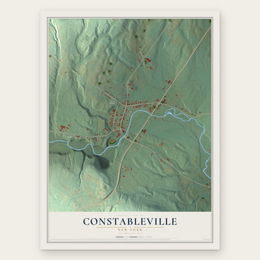 Constableville, New York map print, the full design