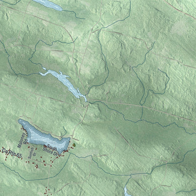 Close-up 2 of the Constantia, New York map artwork