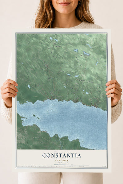 Constantia, New York map print, 18" x 24" Archival Matte Print mockup