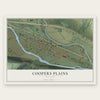 Coopers Plains, New York map print, the full design