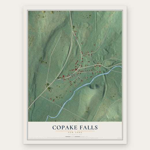 Copake Falls, New York map print, the full design