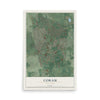 Coram, New York map print, 12" x 18" Archival Matte Print mockup