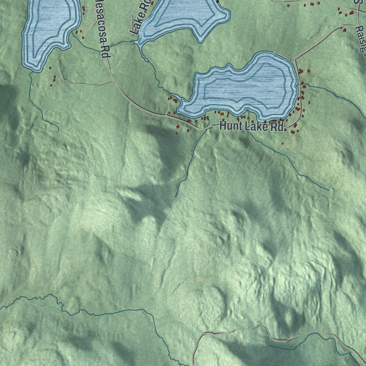Close-up 1 of the Corinth, New York map artwork