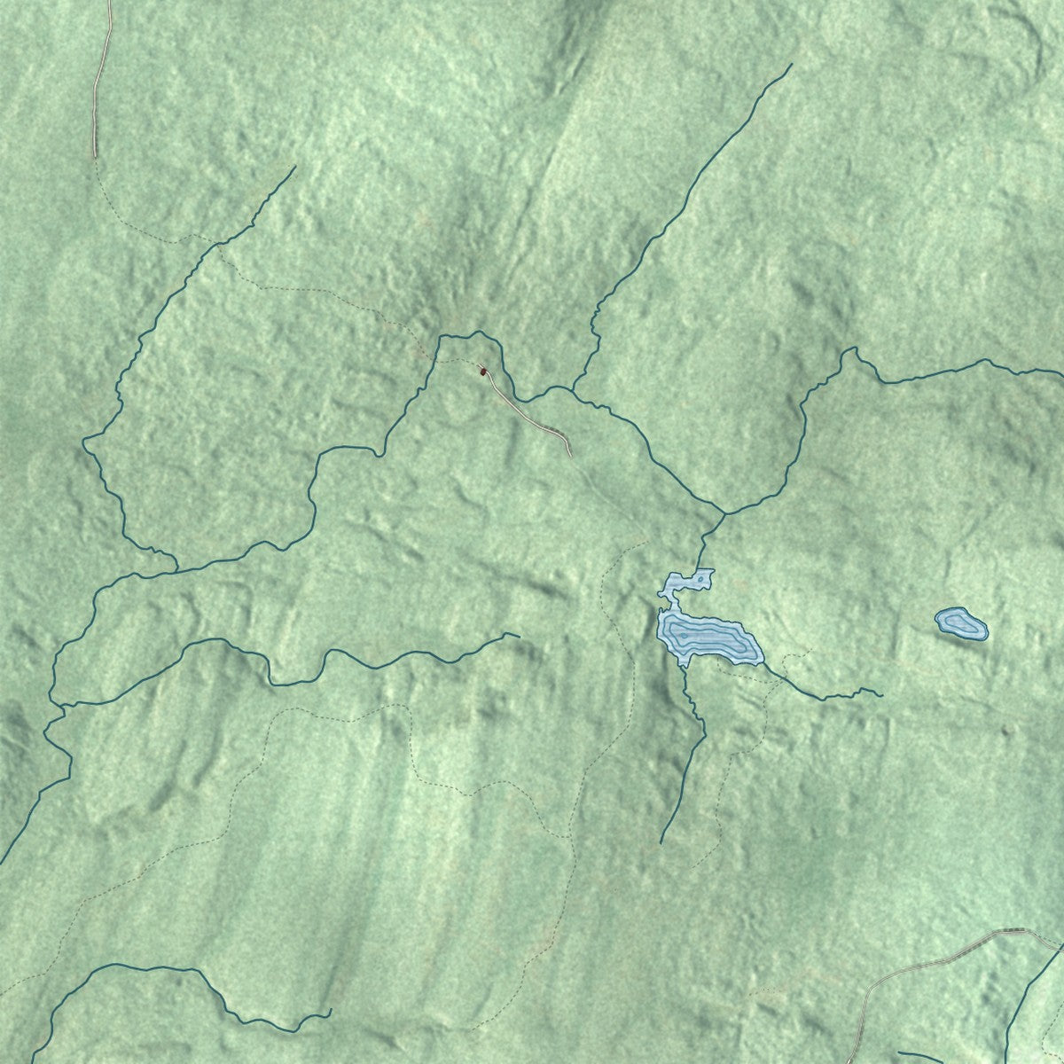 Close-up 2 of the Corinth, New York map artwork