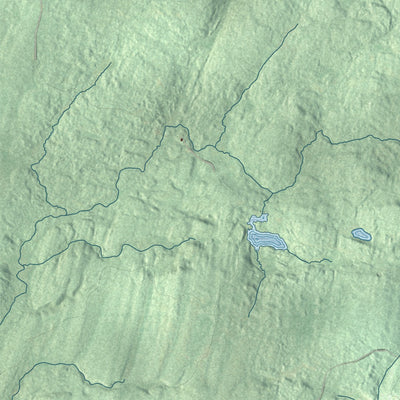 Close-up 2 of the Corinth, New York map artwork