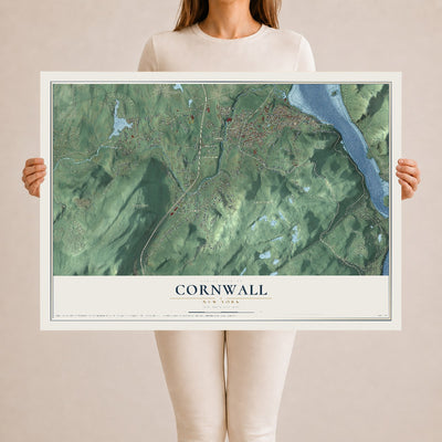 Cornwall, New York map print, 24" x 36" Archival Matte Print mockup