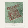 Corona, New York map print, the full design