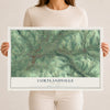 Cortlandville, New York map print, 12" x 18" Archival Matte Print mockup