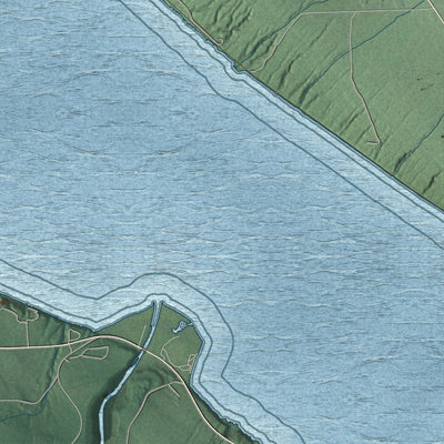 Close-up 1 of the Covert, New York map artwork