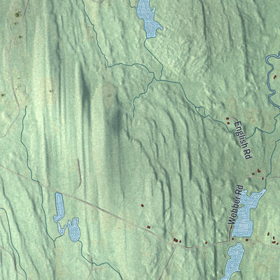Close-up 2 of the Coxsackie, New York map artwork