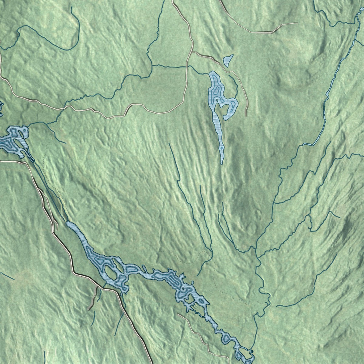 Close-up 1 of the Croghan, New York map artwork