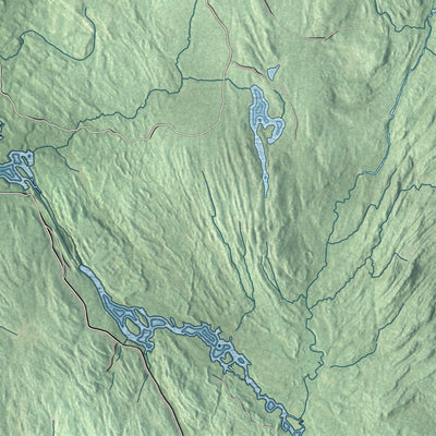 Close-up 1 of the Croghan, New York map artwork