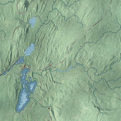 Close-up 2 of the Croghan, New York map artwork