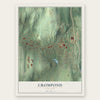 Crompond, New York map print, the full design