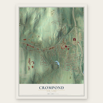Crompond, New York map print, the full design