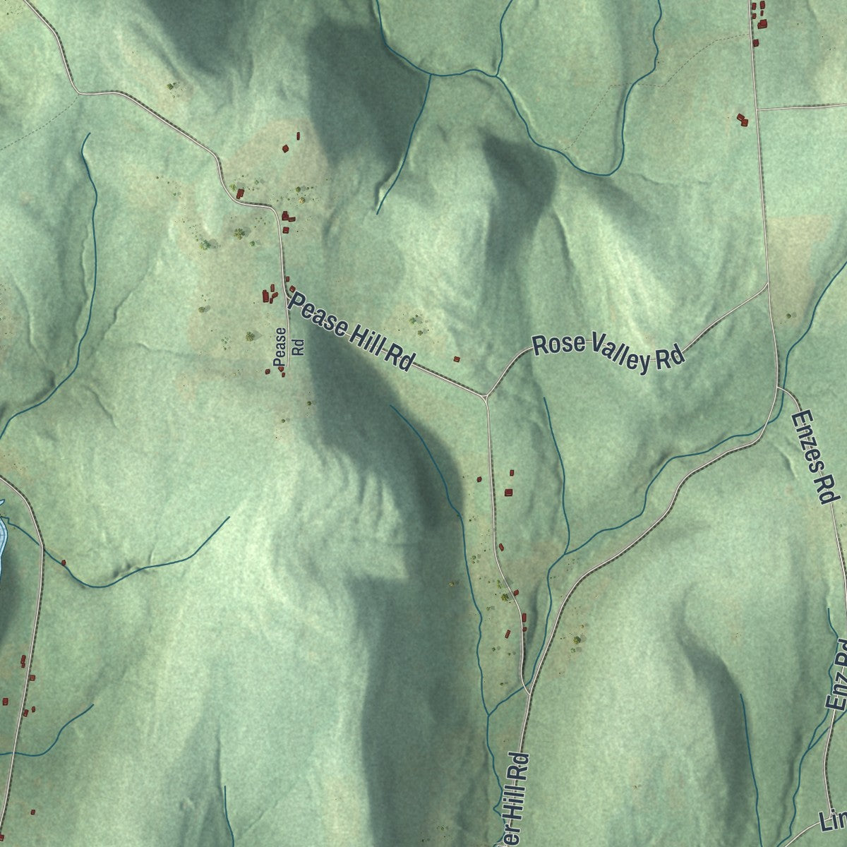 Close-up 1 of the Cuyler, New York map artwork