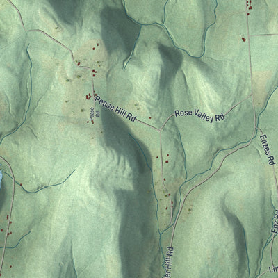 Close-up 1 of the Cuyler, New York map artwork