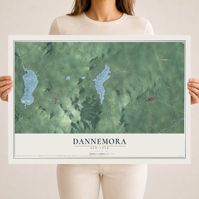 Dannemora, New York map print, 18" x 24" Archival Matte Print mockup