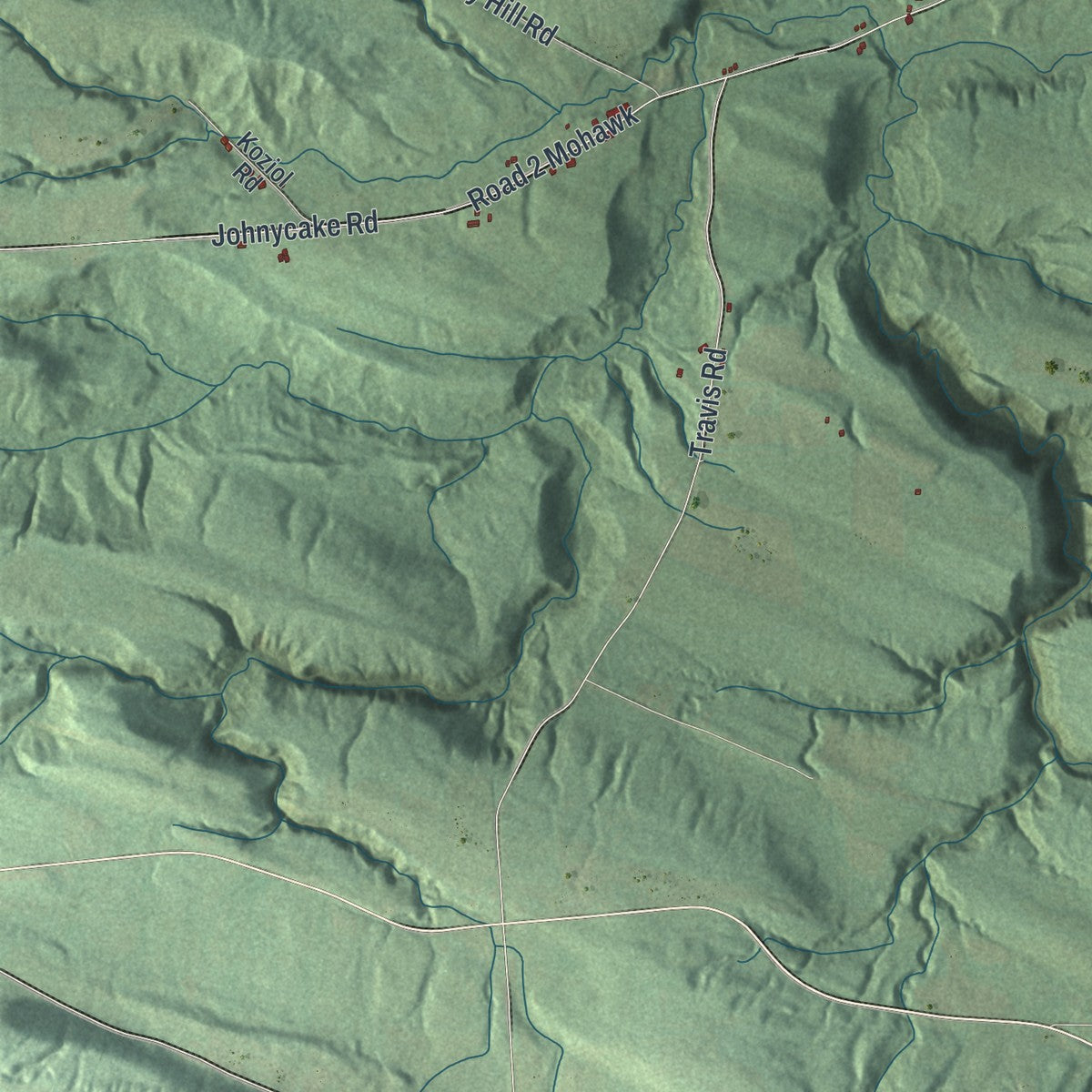 Close-up 2 of the Danube, New York map artwork