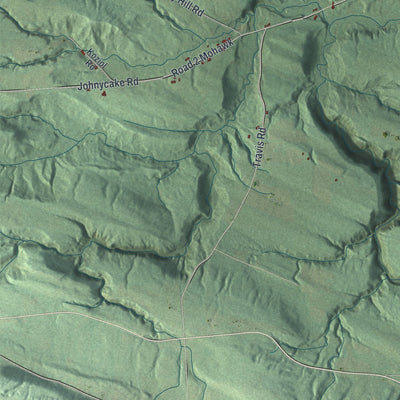 Close-up 2 of the Danube, New York map artwork