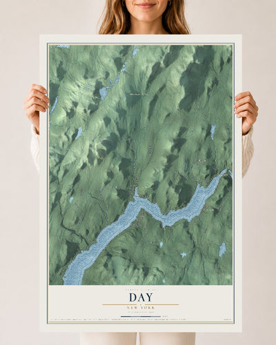 Day, New York map print, 24" x 36" Archival Matte Print mockup