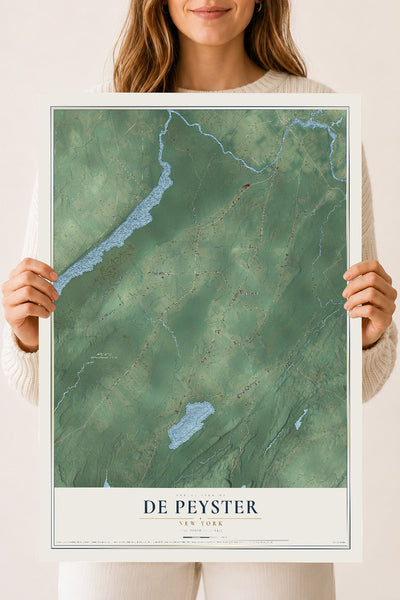 De Peyster, New York map print, 18" x 24" Archival Matte Print mockup