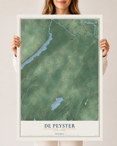 De Peyster, New York map print, 24" x 36" Archival Matte Print mockup