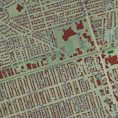 Close-up 1 of the Deer Park, New York map artwork