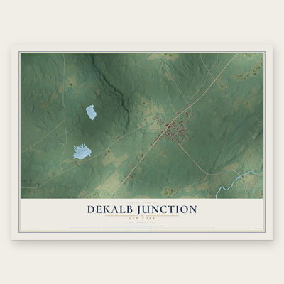 DeKalb Junction, New York map print, the full design
