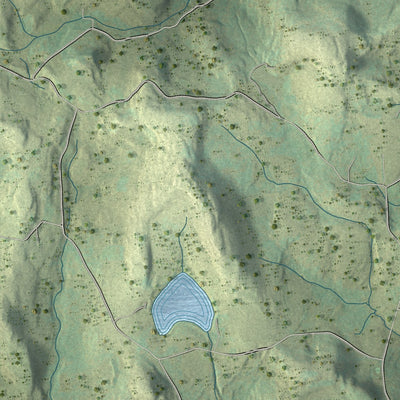 Close-up 2 of the Delaware, New York map artwork