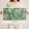 Delaware, New York map print, 12" x 18" Archival Matte Print mockup