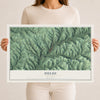 Delhi, New York map print, 12" x 18" Archival Matte Print mockup