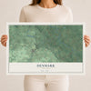 Denmark, New York map print, 12" x 18" Archival Matte Print mockup