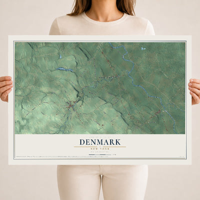 Denmark, New York map print, 18" x 24" Archival Matte Print mockup