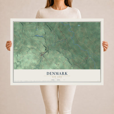 Denmark, New York map print, 24" x 36" Archival Matte Print mockup