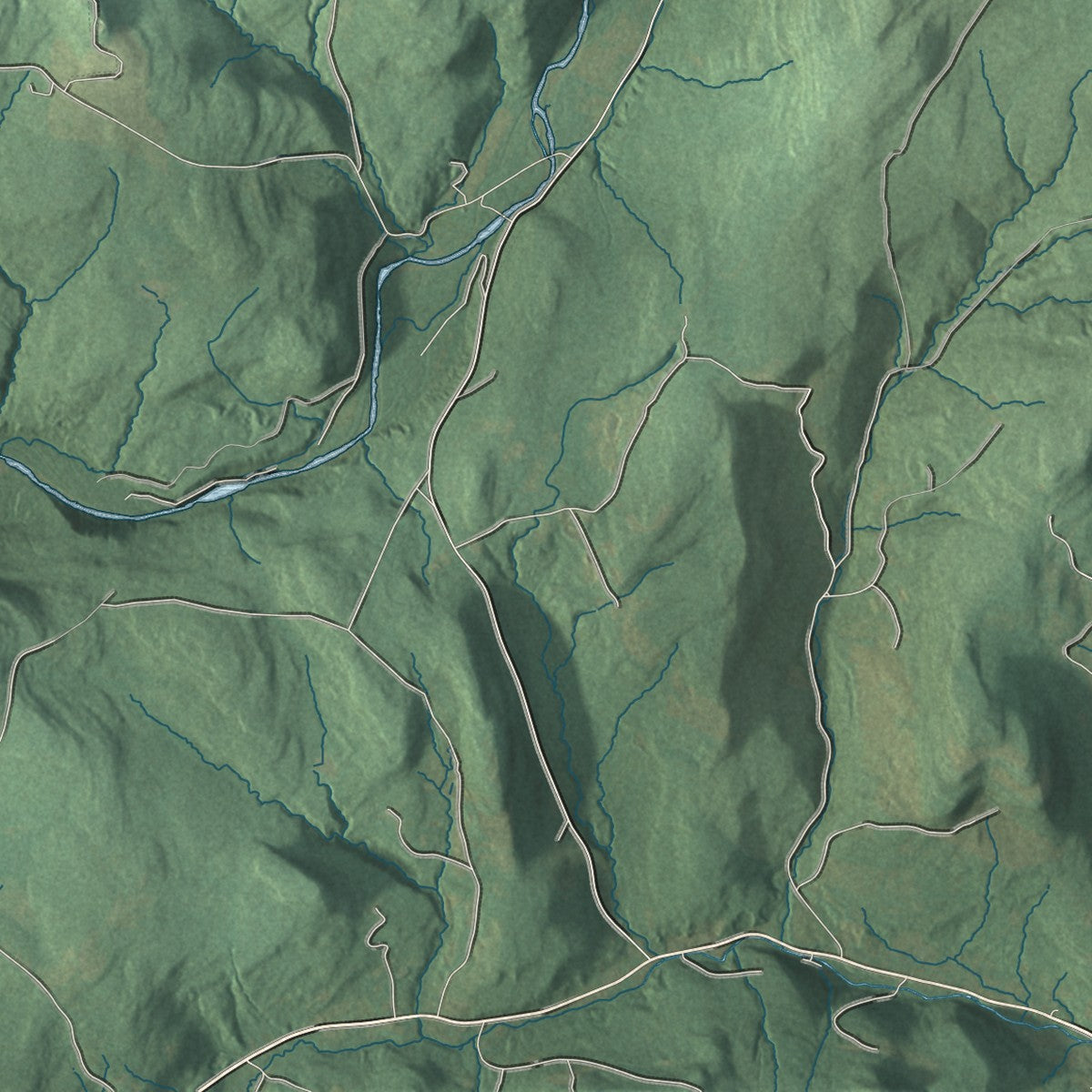 Close-up 1 of the Denning, New York map artwork