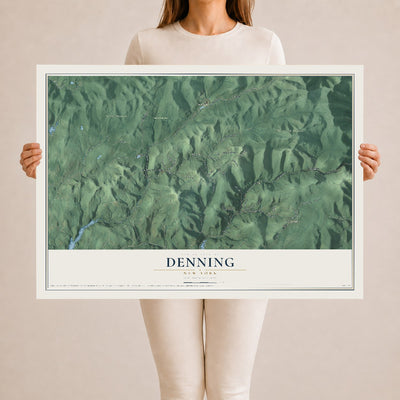 Denning, New York map print, 24" x 36" Archival Matte Print mockup